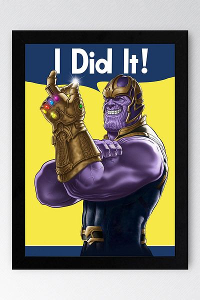Saturn Pictură înrămată Thanos - Pictură poster film Marvel