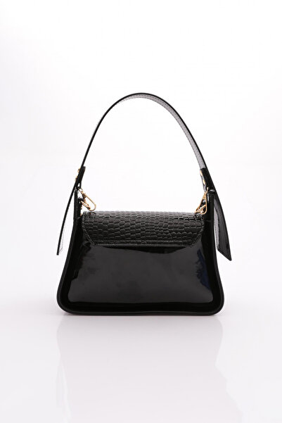 DGN Kadın Kolonlu Büyük Saplı Çanta Siyah Fasulye 7153555