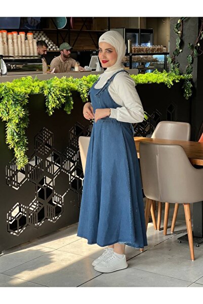 Esre Store 4427 - Kot Jile Elbise Mavi