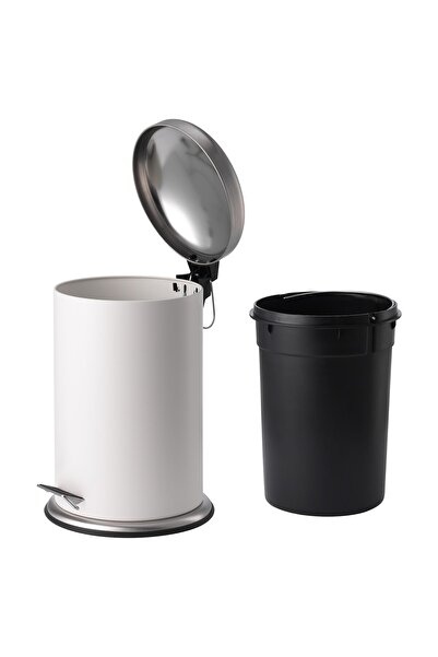 erorex Pedal bin, white, 12 l