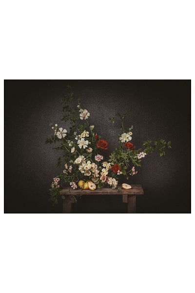 erorex صورة زهور-على حائط أسود، 70×50 سم