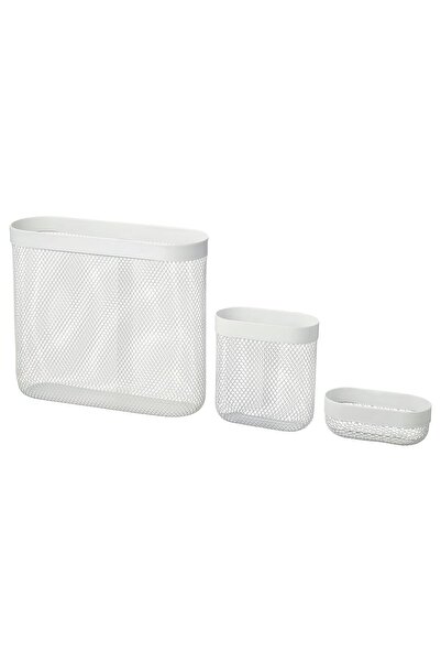 erorex Storage basket, set of 3, white