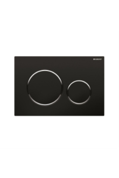 Geberit Sigma20 115.882.km.1 Control Cover - Double Push - Black/shiny/black