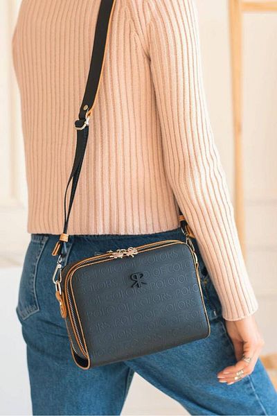 H&D COLLECTİON Geantă de umăr și crossbody cu curea lungă, cu 2 compartimente, imprimată în relief, foarte utilă 2005