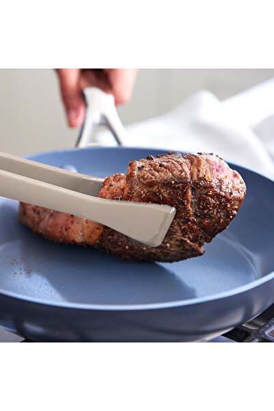 Greenpan Silicone Locked Tongs Beige