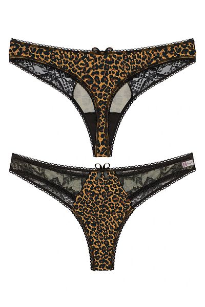 DEFNADA Σλιπ Bato με φανταχτερό Leopard Print Liona Plus Size