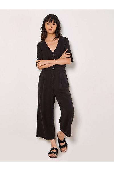 Apricot Jumpsuit Mit Knopfleiste