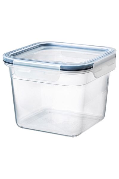erorex Food container with lid, square/plastic, 1.4 l