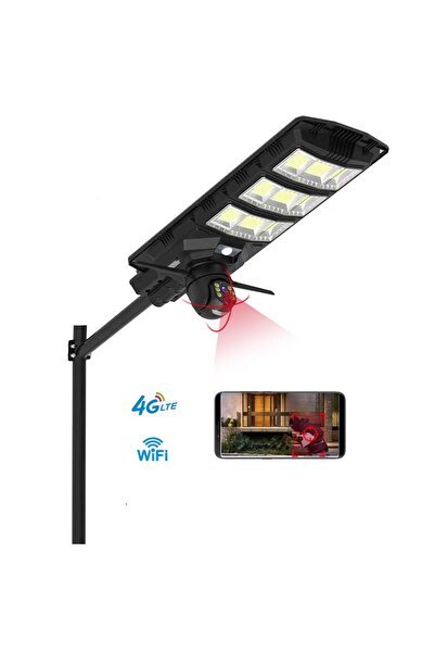 DeftHike Güneş Enerjili Sokak Lambası + Solar Ptz 4G CCTV Kamera Kamera 360° ...