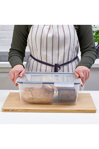 erorex Food container with lid, rectangular/plastic, 5.2 l