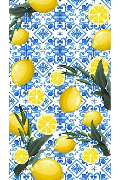 pixartsanat Lemon and Blue Pixart Art Diamond Mosaic Painting 40X60