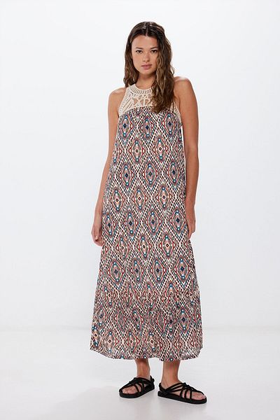 Springfield Crochet Halterneck Midi Dress