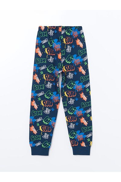 LC Waikiki Lcw Kids Navy Blue Elastic Waist Boys' Sleepwear Bottom