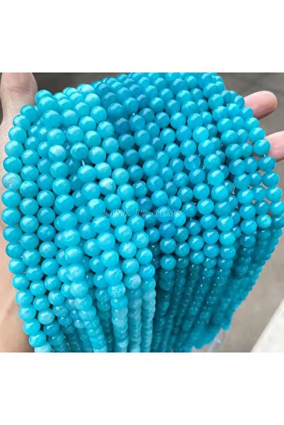 RLX BUJİTERİ حجر طبيعي فيروزي زبرجد 8 مم 1 خيط 47 قطعة