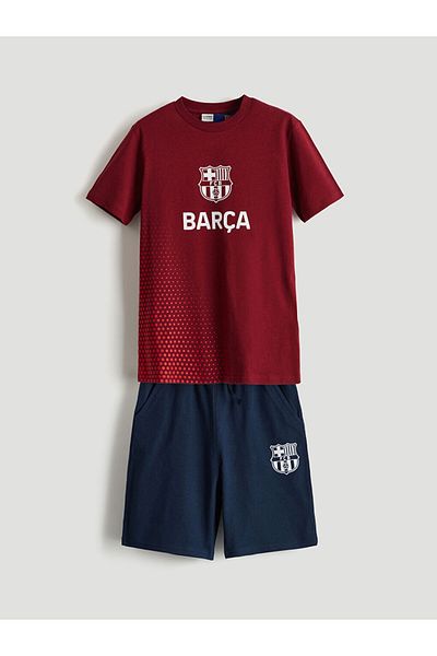 LC Waikiki Lcw Crew Neck Printed Boys' T-Shirt and Shorts