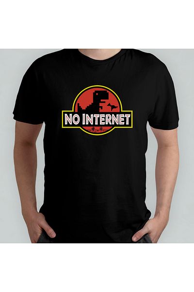 Pixxa Μπλουζάκι Chrome Jurassic Park Crew Neck 100% βαμβακερό μοντέλο 1