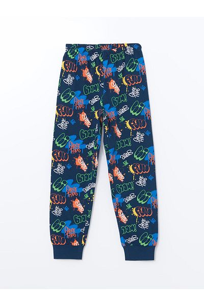 LC Waikiki Lcw Kids Navy Blue Elastic Waist Boys' Sleepwear Bottom