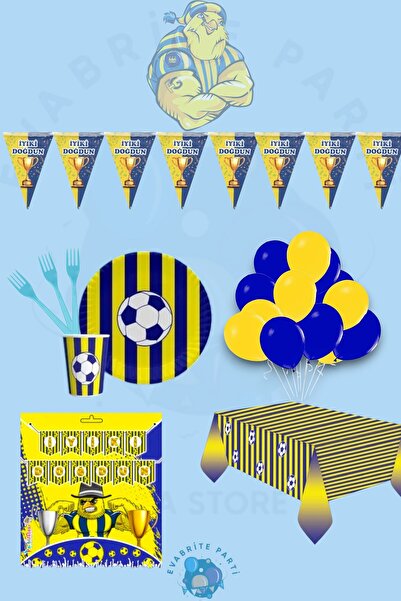 Evabrite Set dublu de ventilatoare galben bleumarin pentru 16 persoane - Rech...