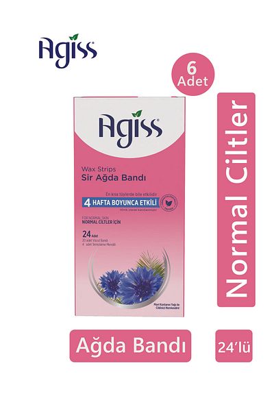 AGISS Waxing Strips from 24 - 6 Pieces for Normal Skin