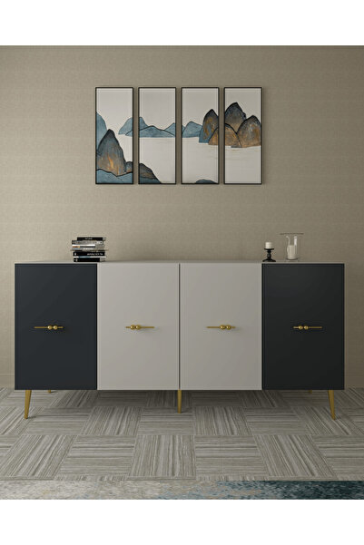 DEMONTE DECOR LOOPDD (KB150) KONSOL BEYAZ-ANTRASİT