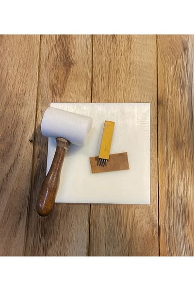 AiryFooT Leather Hobby Cutting and Punching Wedge 10x10x2 Cm Hard Plastic Leather Hand Tool