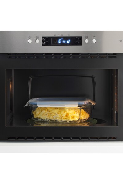 erorex Food container with lid, rectangular glass/plastic, 1.0 l