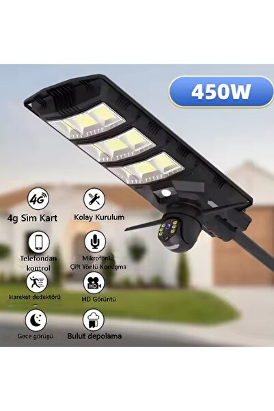 gaman 2in1 Güneş Enerjili Kameralı Sokak Lambası 4g Sim Kartı Tak / Kullan 45...