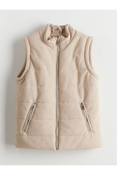 LC Waikiki Lcw Kids Beige Stand Collar Boy's Vest