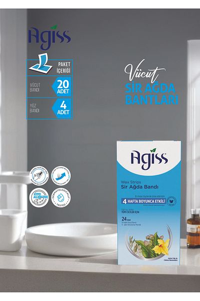 AGISS 24'Er Waxing Strips - 6 Pieces for All Skin