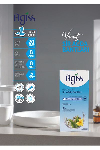 AGISS 41' Waxing Strips - 6 Pieces for All Skin
