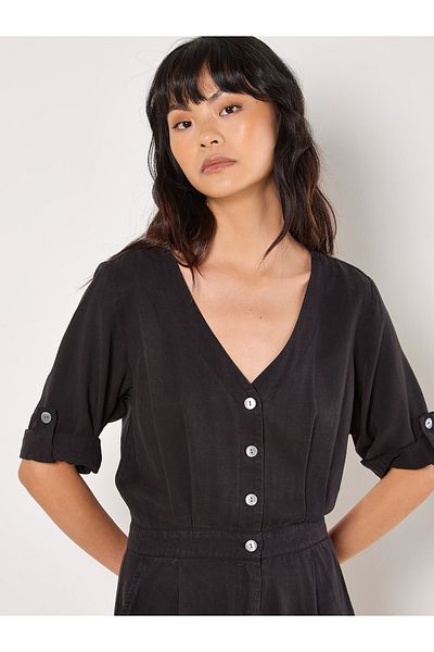 Apricot Jumpsuit Mit Knopfleiste