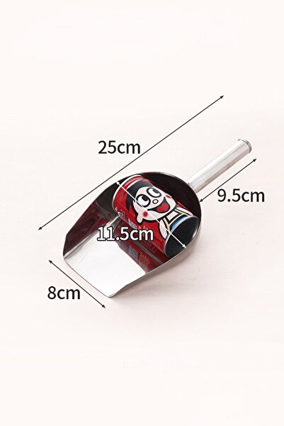 Chavin Çelik 24,5 cm No: 3 Düz Taban Baharat Kuruyemiş Bakliyat Erzak Küreği cin982