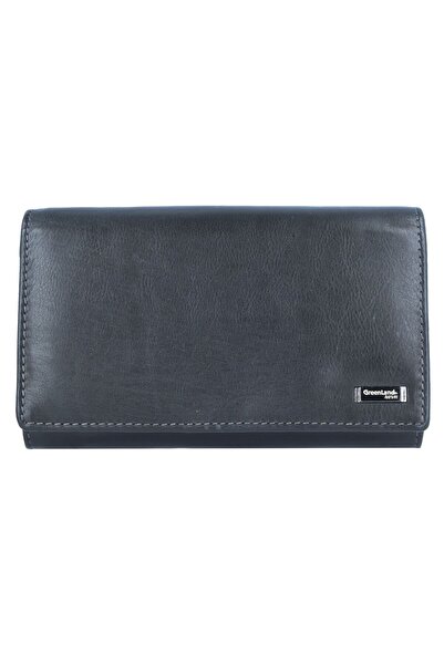 Greenland Nature Negru Nappa Geldbörse RFID Leder 16 cm