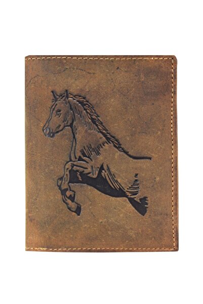 Greenburry Vintage Geldbörse Pferd Leder 9,5 cm