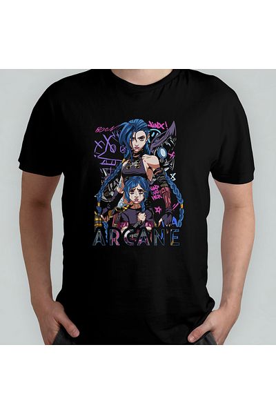 Pixxa Μπλουζάκι Arcane Jinx Isha Crew Neck 100% βαμβακερό μοντέλο 1