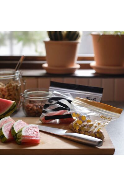 erorex Resealable bag, patterned/black yellow, 1/0.4 l