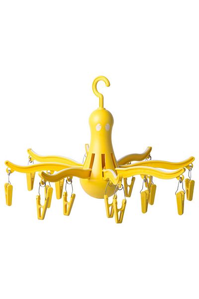 erorex Hanging dryer 16 clothes pegs, yellow