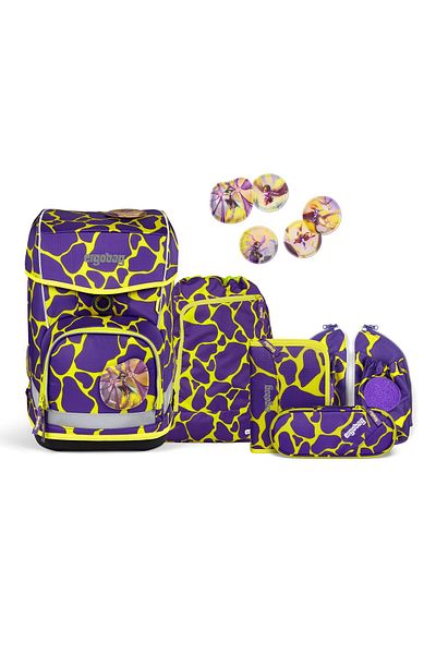 Ergobag Set de ghiozdane școlare Cubo Light cu 6 bucăți, inclusiv set de ghiozdane