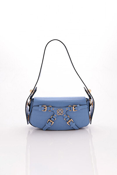 DGN Blue Crocodile Patterned Women's Bag - 11282328135102