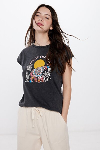 Springfield 100% Cotton Ethnic Graphic T-shirt