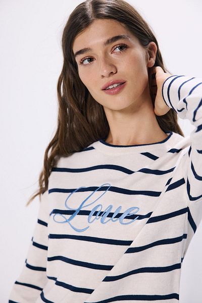 Springfield Cotton-combined "love" Sweater