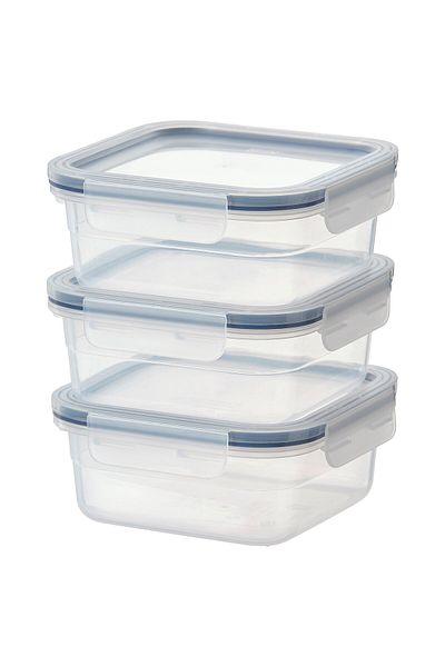 erorex Food container, square/plastic, 750 ml