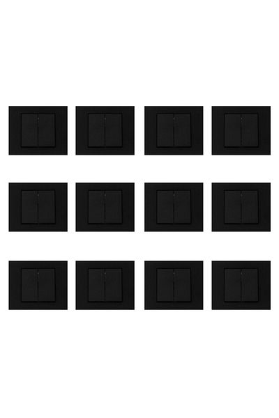 OVİVO Seldur Grano Black Commutator 12 Pieces Frame