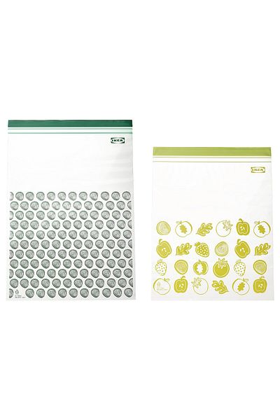 erorex Resealable bag, patterned/green, 6/4.5 l