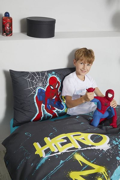 Özdilek Disney Spiderman Street Single Duvet Cover Set - Gray