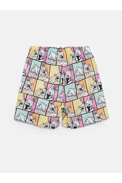 LC Waikiki Sparkling Selections from Shining Store |   Pink Elastic Waist Bugs Bunny Printed Girls' Pajama Shorts