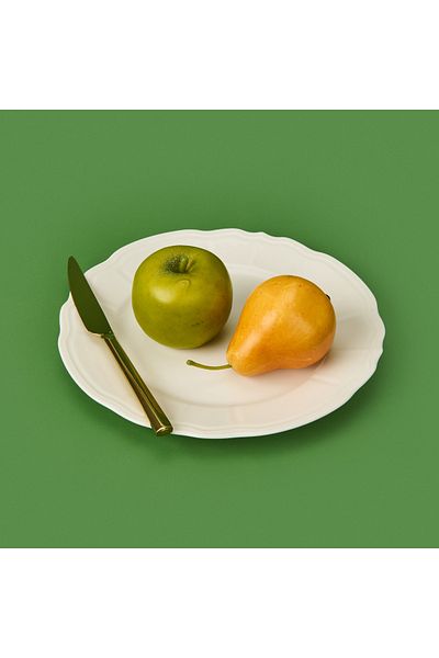 Tulü Porselen Tulu Porcelain Serving Plate - Cream - 25 cm