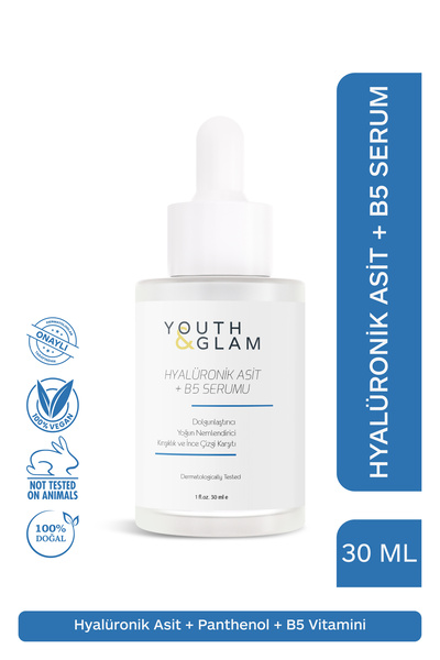 YOUTH&GLAM Hyalüronik Asit B5 Serum - Yoğun Nemlendirici, Kırışıklık Ve Ince ...