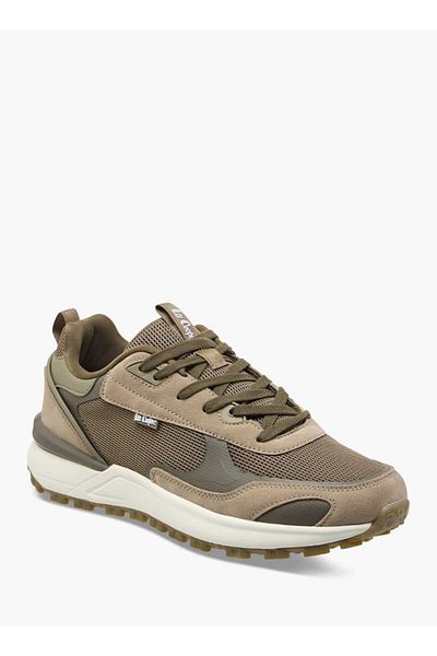 Lee Cooper Men's Panelled Sneakers with Lace-Up Closure