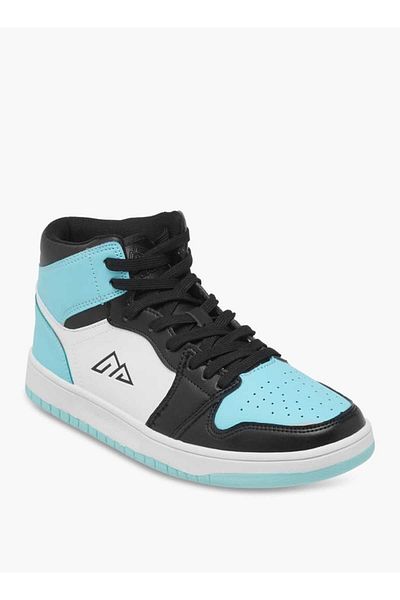 Oaklan by Shoexpress Oaklan by Shoexpress Colourblock High-Top Sneakers with Lace-Up Closure